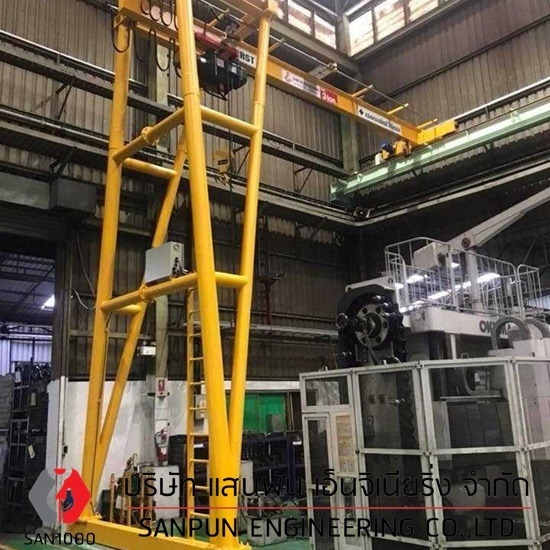 Semi gantry crane - บริษัท แสนพัน เอ็นจิเนียริ่ง จำกัด - Semi gantry crane  เครนกึ่งขาสูง 