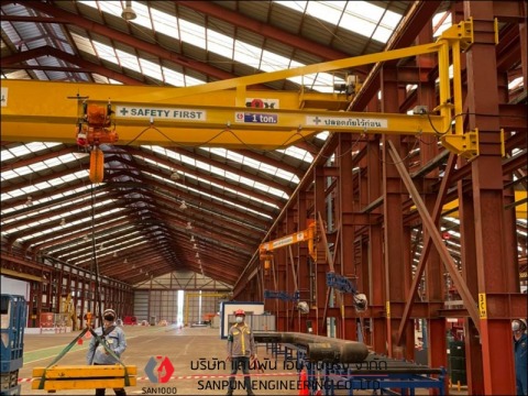 ติดตั้งเครนโรงงาน1ตัน