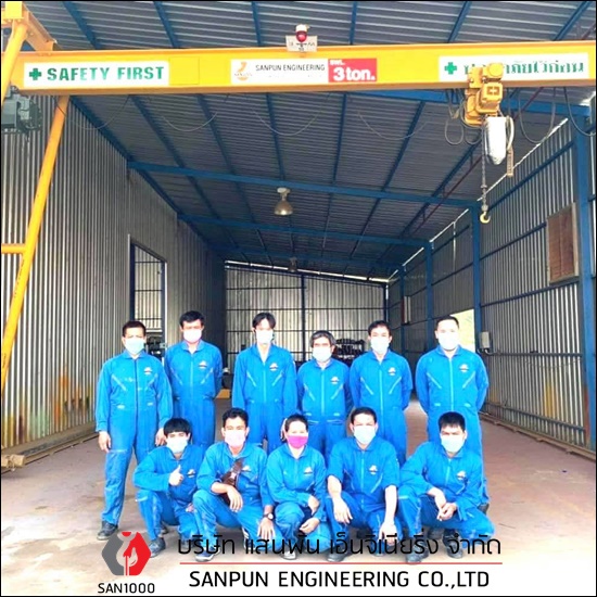 ครนขาสูงข้างเดียวแบบคานเดี่ยว Semi gantry crane