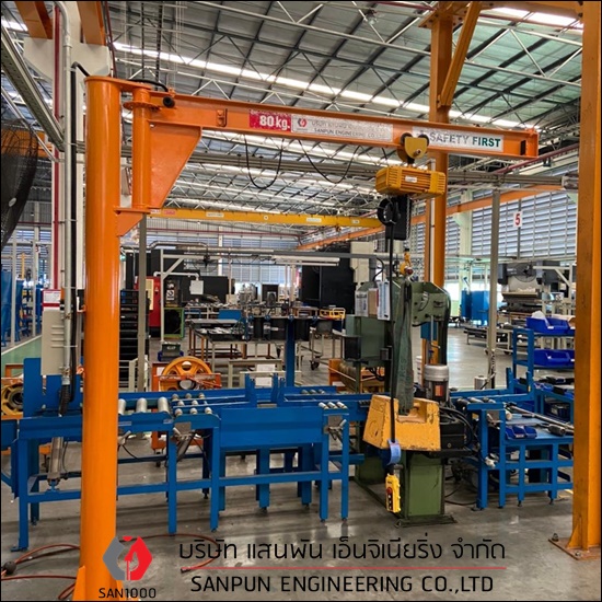 เครนแขนยื่นแบบตั้งเสา Jib crane pillar type